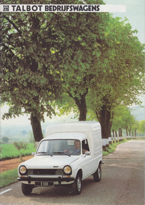 Talbot Commercial Vans, sales brochure, 12 pages, Dutch, 1984