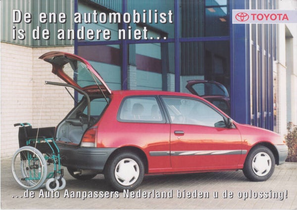 Toyota Starlet with adaptations, sales leaflet, 2 pages, Dutch, c1984