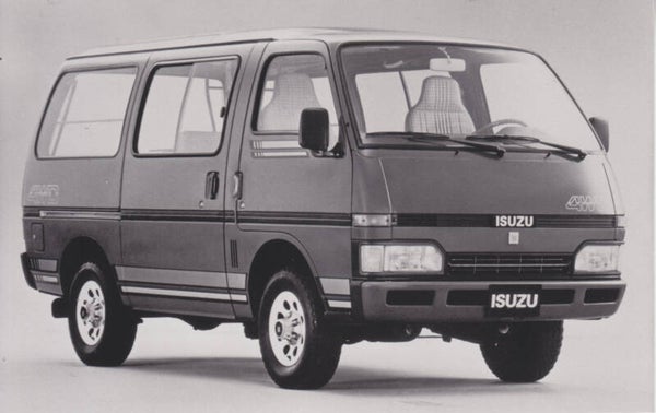 Isuzu 4 Wheel Drive Van, press photo, Dutch, 1980s