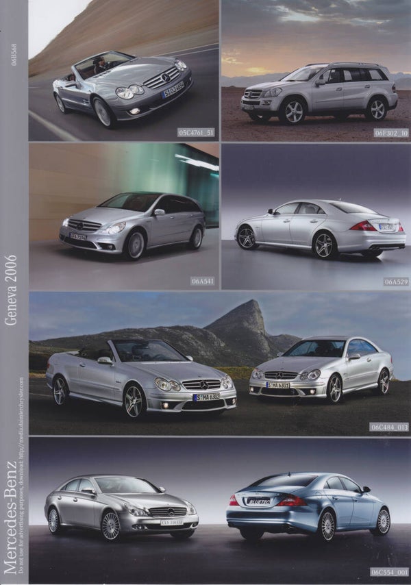 Mercedes-Benz press photo collage, Geneva car show, 2006, A4-size