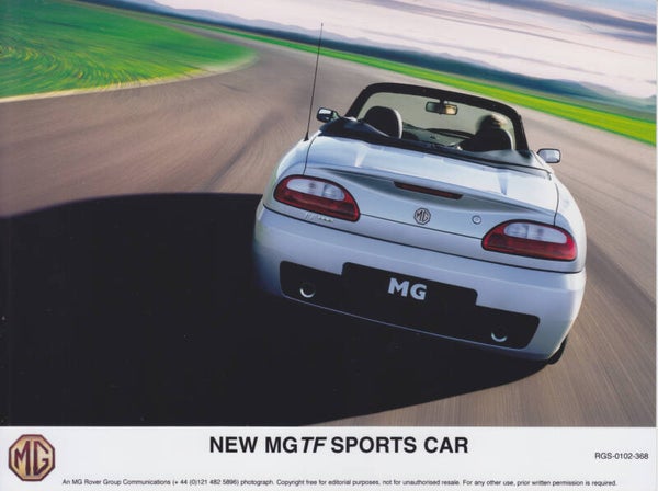 MG TF Convertible, press photo, UK, 1/2002