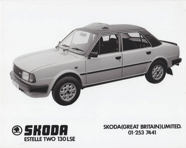 Skoda Estelle Two 130 LSE, large press photo, UK, 1980s