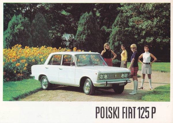 Polski Fiat 125P Sedan, sales folder, 4 pages, English text [for export], 1968