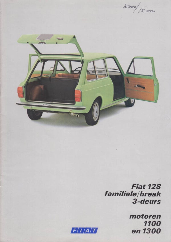 Fiat 128 Familiale/Break 3-Door, 8 pages, Dutch, about 1978