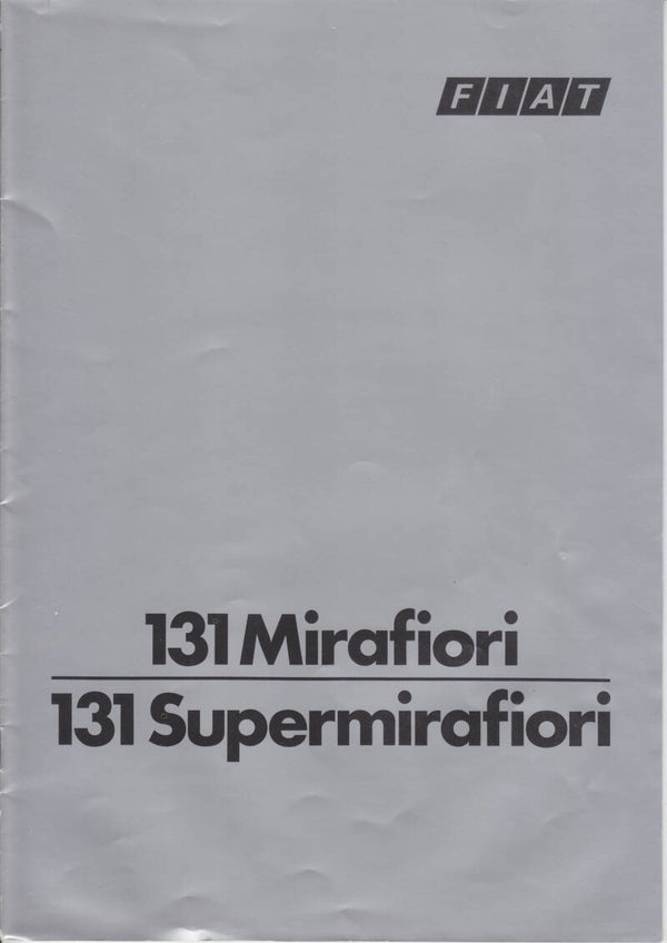 Fiat 131 Mirafiori/Supermirafiori, 16 pages, Dutch, 5/1980