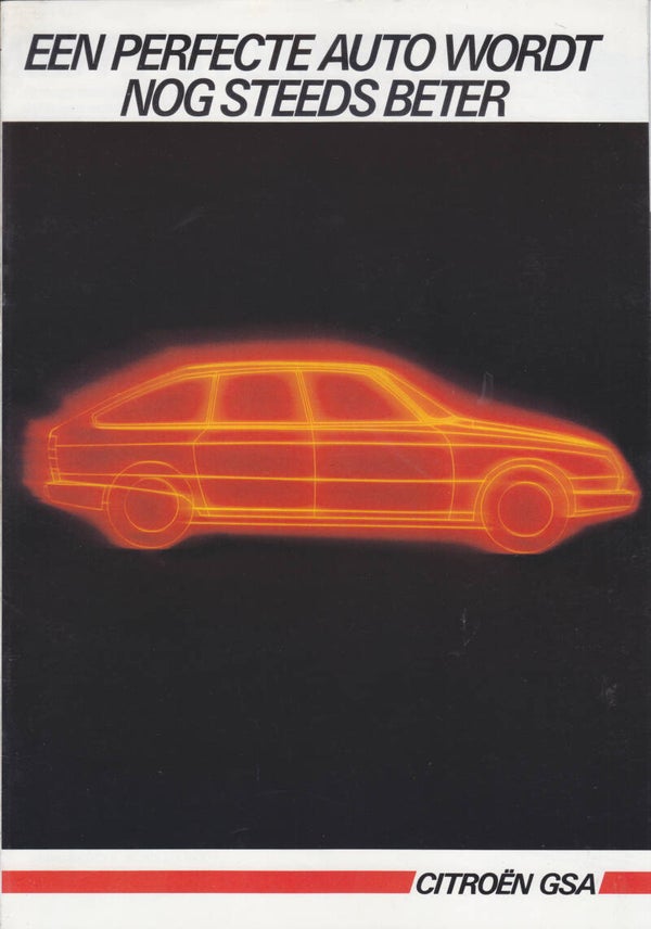 Citroën GSA, sales brochure, 12 pages, Dutch, 1985