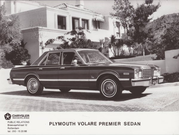 Plymouth Volare Premier Sedan, press photo, USA, 1979