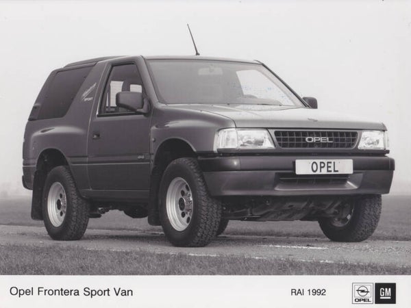 Opel Frontera Sport Van, press photo, Dutch, 1992