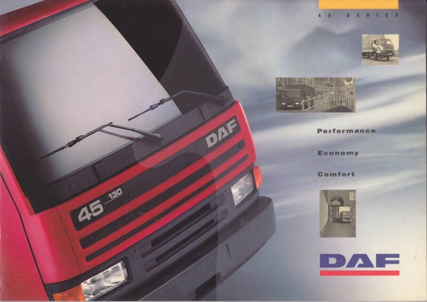 DAF 45 Series trucks, sales brochure, 20 pages, English, c1992
