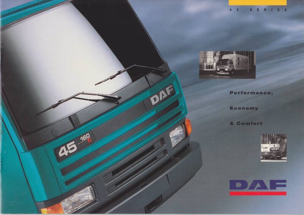 DAF 45 Series trucks, sales brochure, 20 pages, English, 8/1993