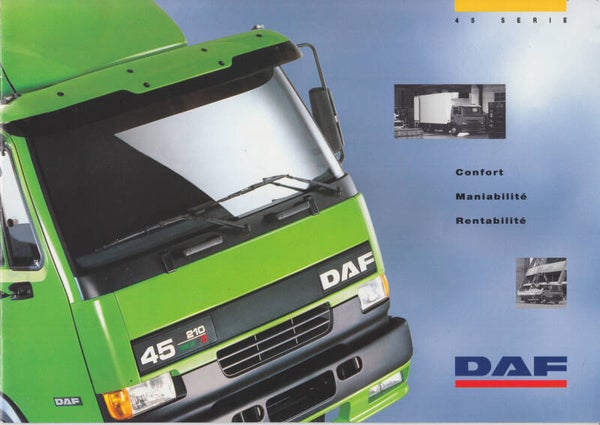 DAF 45 Series trucks, sales brochure, 12 pages, French, 2/1996