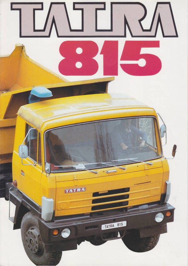 Tatra 815 6x6 Kipper, sales brochure, 6+2+2 pages, Dutch, c1985