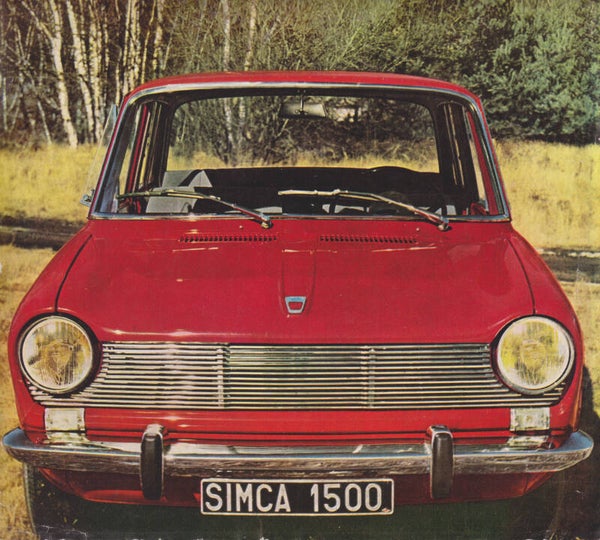Simca 1500, sales brochure, 6 pages, Dutch, c1964