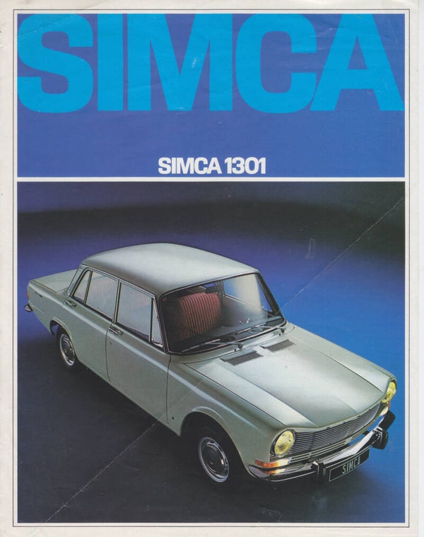 Simca 1301, sales leaflet, 2 pages, Dutch, 9/1968