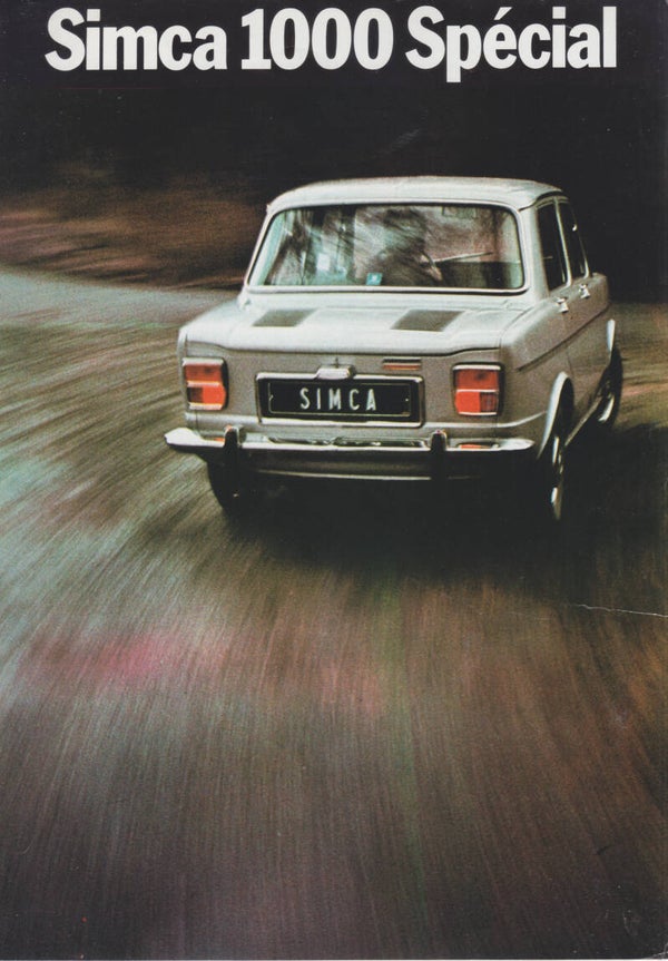 Simca 1000 Spécial, sales brochure, 4 pages, Dutch, 8/1971