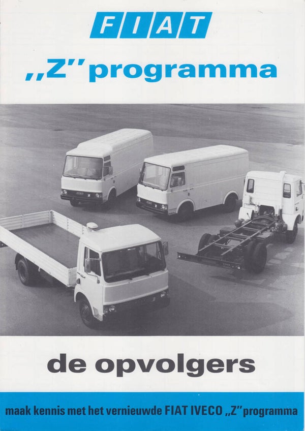 Fiat Z program light trucks, sales brochure, 4 pages, Dutch, 2/1980