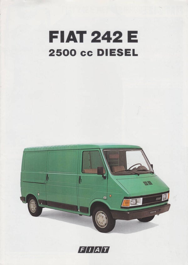 Fiat 242 E 2500cc Diesel, sales brochure, 4 pages, Dutch, 2/1980
