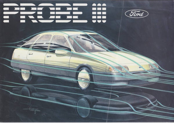 Ford Probe III concept car, sales brochure, 6 pages, German, 1981