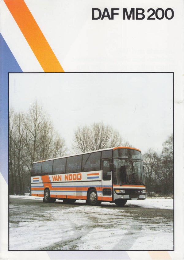 DAF Bus type MB 200, 4 pages, French, c1986