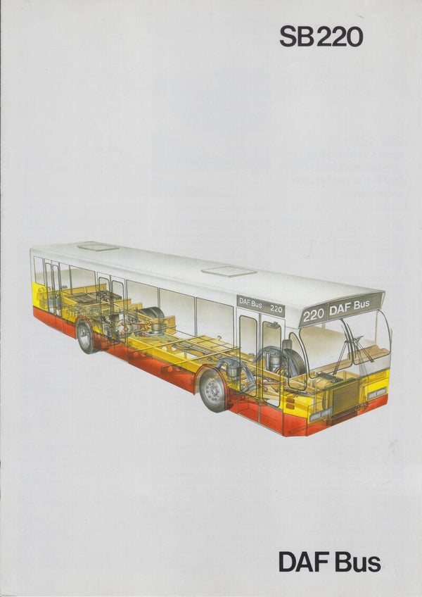DAF Bus type SB 220, 4 pages, Dutch,  c1986