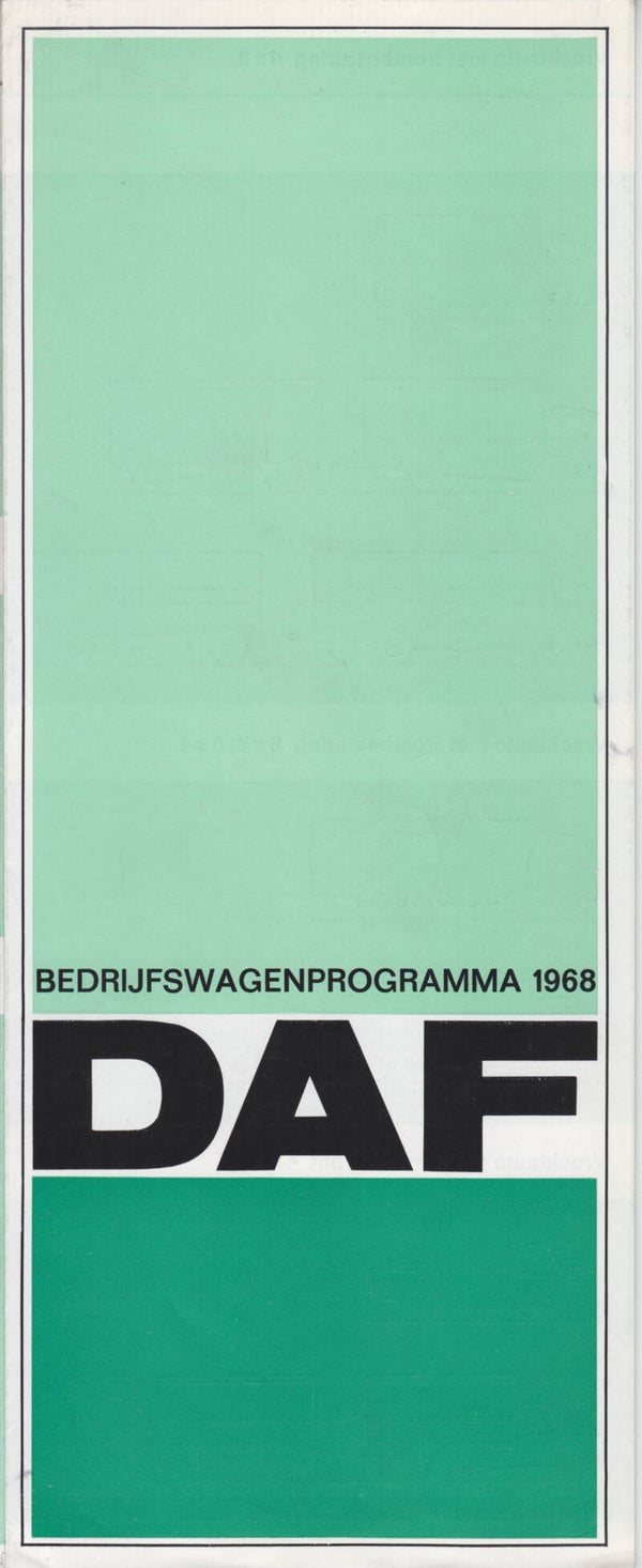 DAF Truck program, 14 pages, Dutch, 02/1968