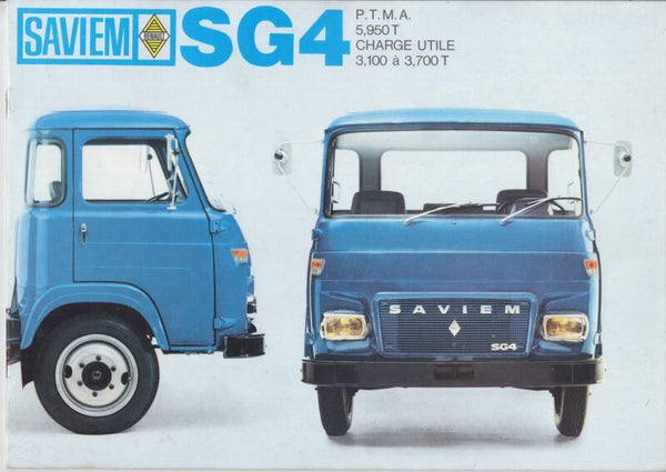 Saviem SG4 truck brochure, 12 pages, French, 6/1970