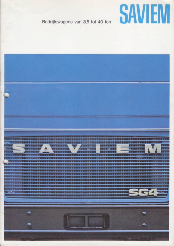 Saviem Full range of trucks 3,5-40 tons, 16 pages, Dutch, c1972