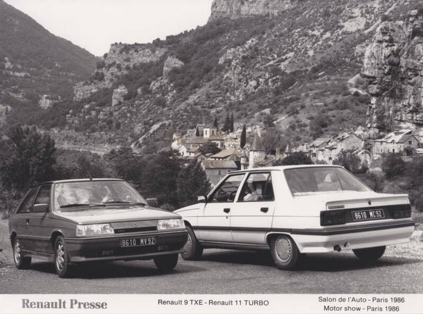 Renault 9 TXE & 11 Turbo, press photo, UK, 1987