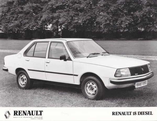 Renault 18 Diesel Sedan, press photo, UK, 1981