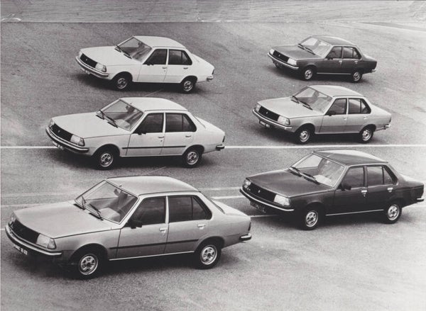 Renault 18 models, press photo, French, 1978