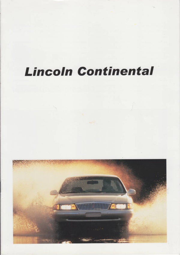 Lincoln Continental brochure, 8 pages, Dutch, c1990