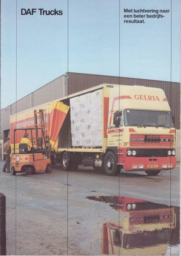 DAF air suspension truck folder, 8 pages, Dutch, 1980