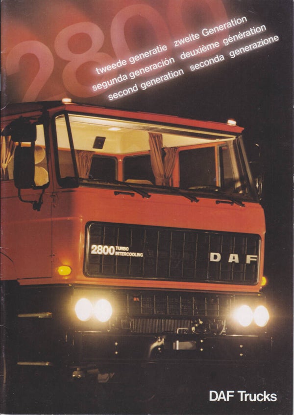 DAF 2800 2nd generation truck brochure, 20 pages, Dutch, 1979