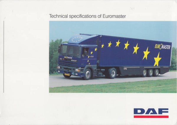 DAF FT 95.400W-380 Euromaster leaflet, 2 pages, English, 1990