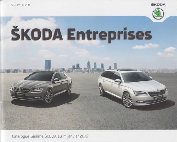 Skoda Entreprise [business cars] program brochure, 44 pages, French, 02/2016