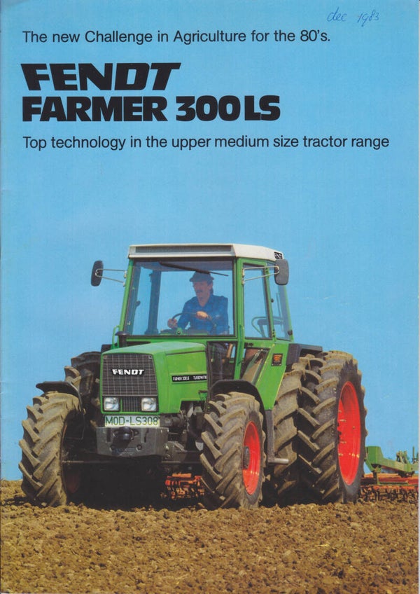 Fendt Farmer 300LS tractor brochure, 24 pages, English, 9/1981