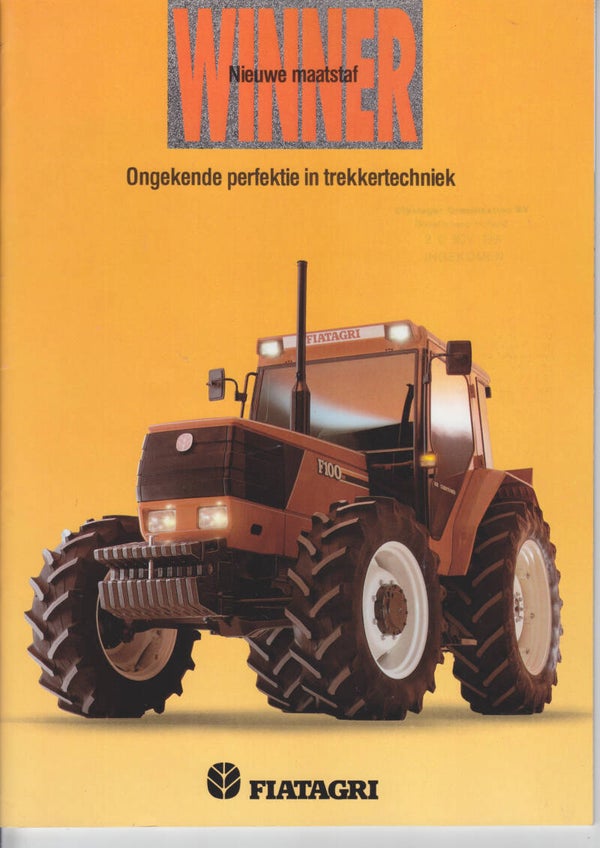 FiatAgri Winner tractor brochure, 28 pages, Dutch, 1991