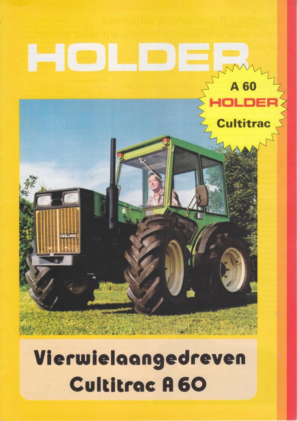 Holder A 60 Cultitrac 4WD tractor folder, 6 pages, Dutch, 9/1980