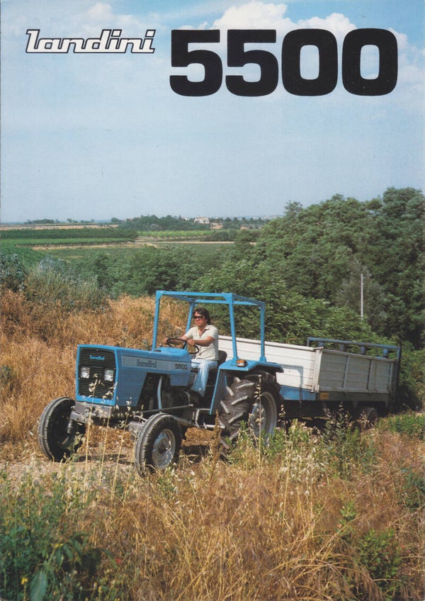 Landini 5500 tractor brochure, 6 pages, Dutch, 6/1986