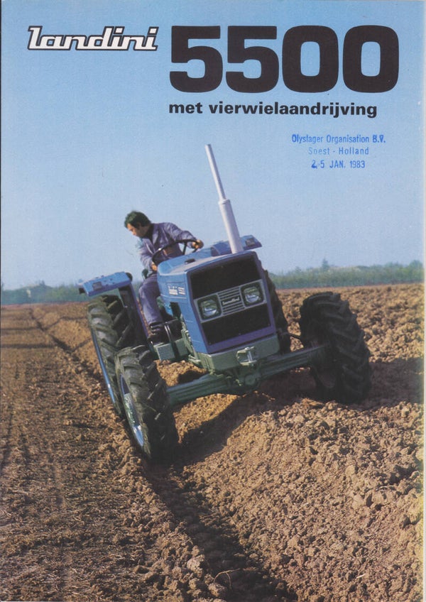 Landini 5500 4WD tractor brochure, 6 pages, Dutch, 11/1975