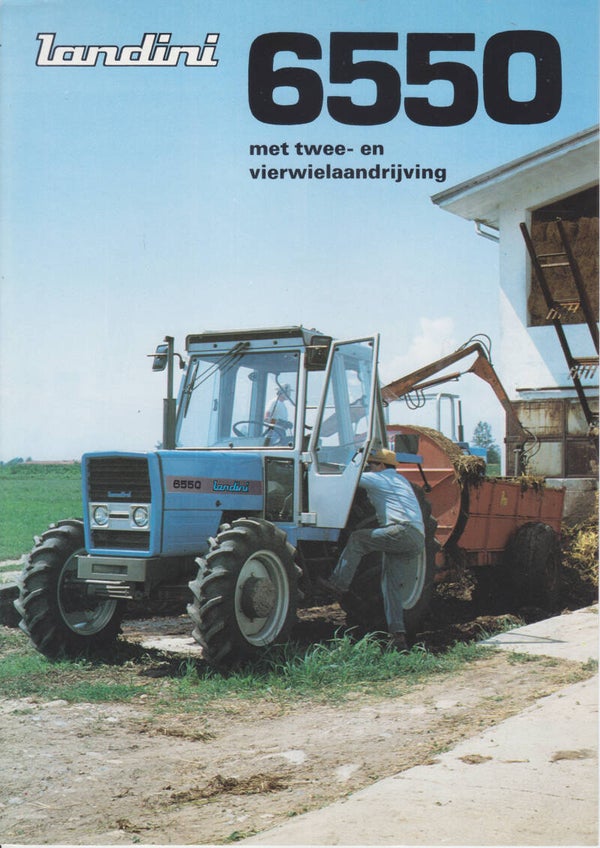 Landini 6550 tractor brochure, 4 pages, Dutch, 6/1982