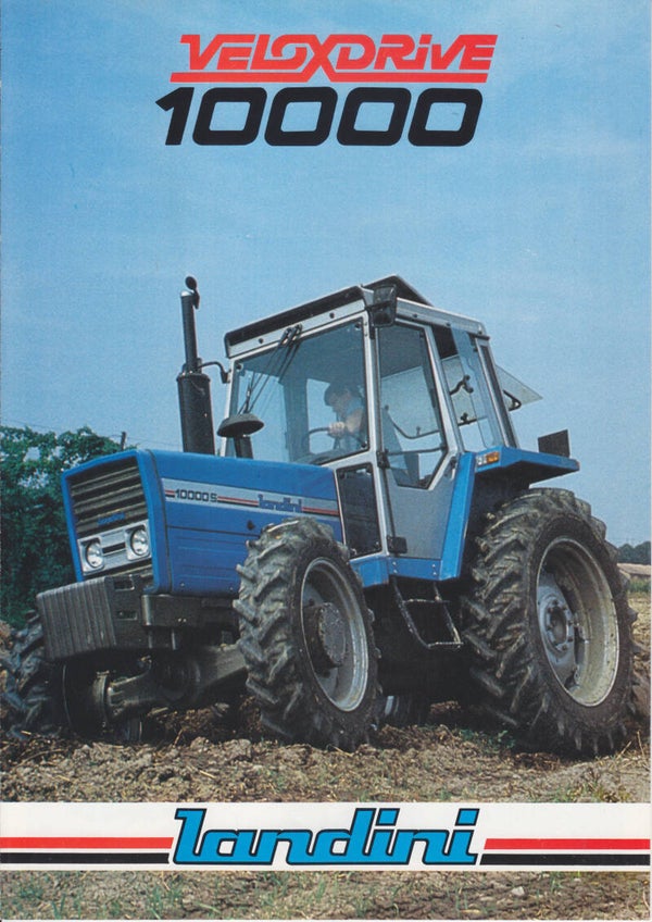 Landini Veloxdrive 10000 tractor brochure, 4 pages, Dutch, 1/1985