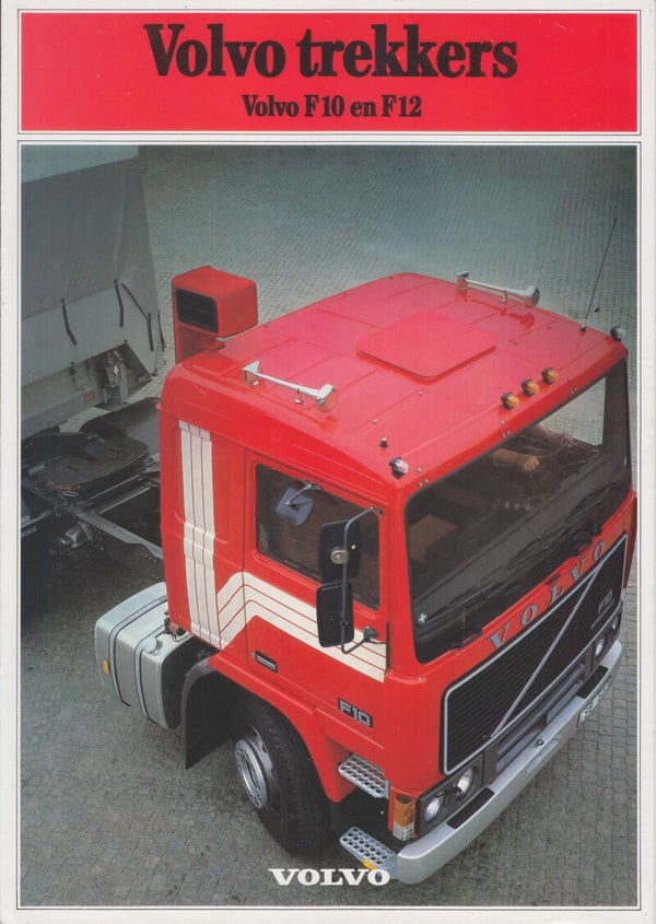 Volvo F10/F12 truck folder, 6 pages, Dutch, 12/1984
