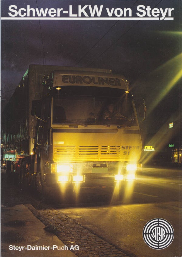 Steyr Heavy Truck brochure, 16 pages, German, 1987