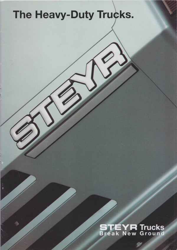 Steyr Heavy Truck brochure, 16 pages, English, 1990s