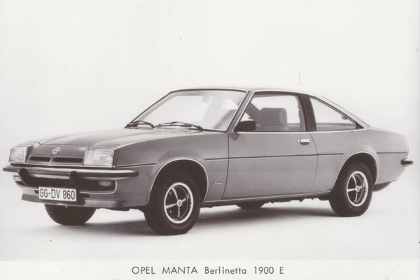 Opel Manta Berlinetta 1900 E, press photo, German, 1977