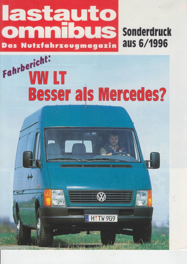 Volkswagen LT high roof vs. Mercedes Sprinter test report, sales folder, 6 pages, German, 6/1996