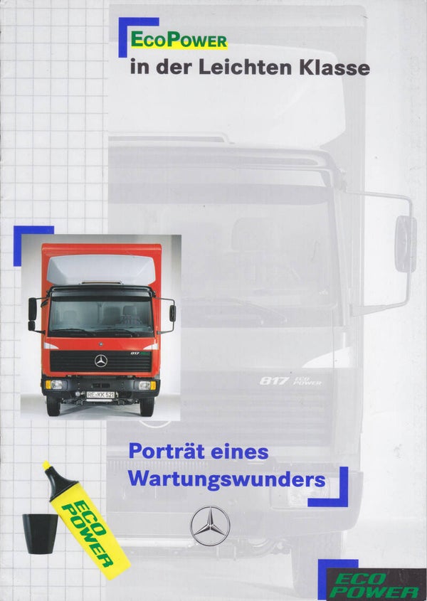 Mercedes-Benz Eco-Power trucks, sales brochure, 12 pages, German, 12/1995