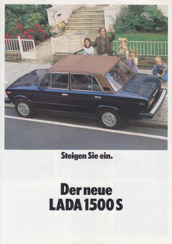Lada 1500S Basis, Comfort & Sport, sales folder, 4 pages, Germany,  c1985