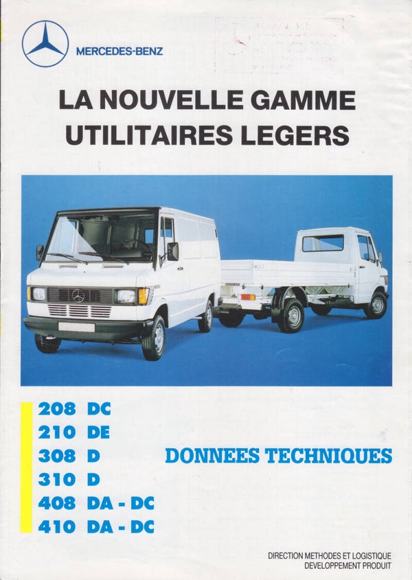 Mercedes-Benz mid size Vans/Pick-ups, sales brochure, French, 1980s